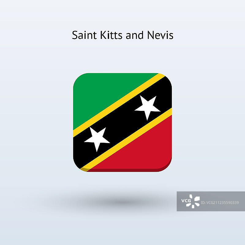 圣基茨和尼维斯国旗图标图片素材