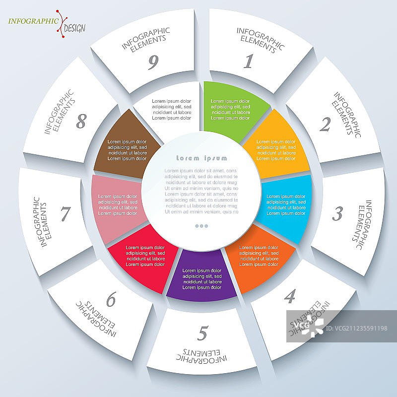 九段式商务演示模板图片素材