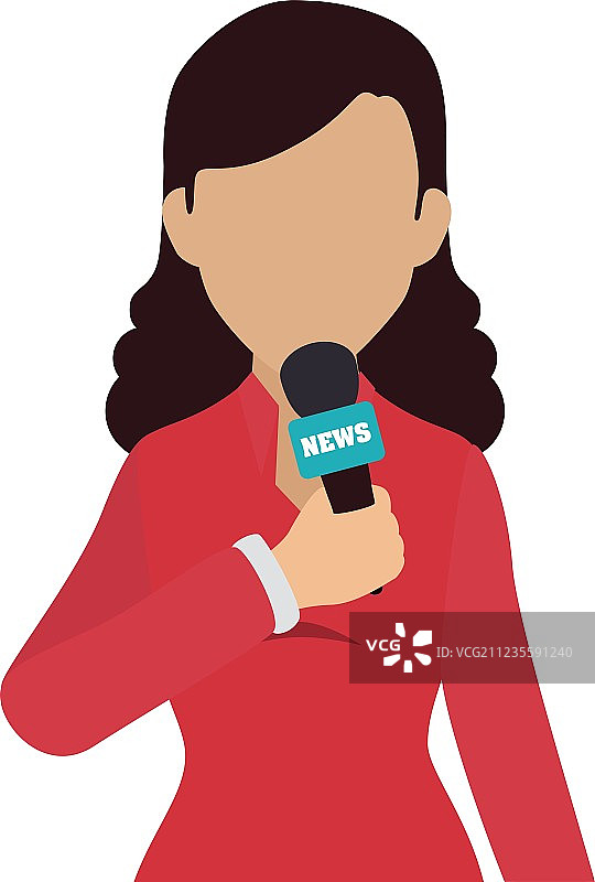 记者女新闻图片素材
