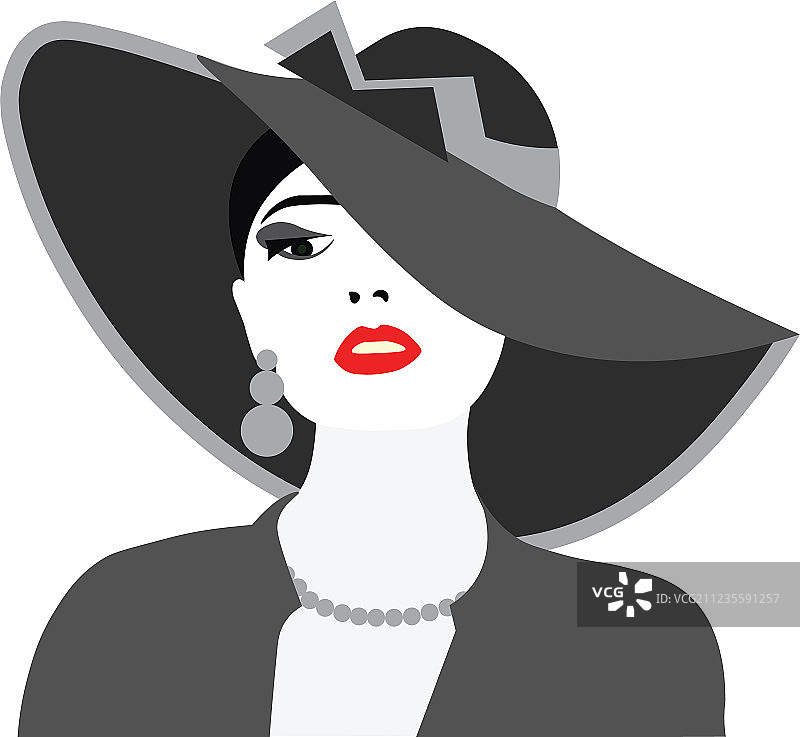 美丽优雅的女士肖像图片素材