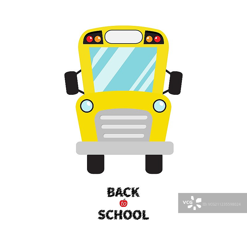 卡通黄色校车剪贴画图片素材