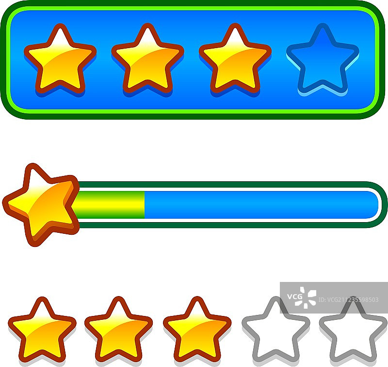 带星星的进度条图片素材