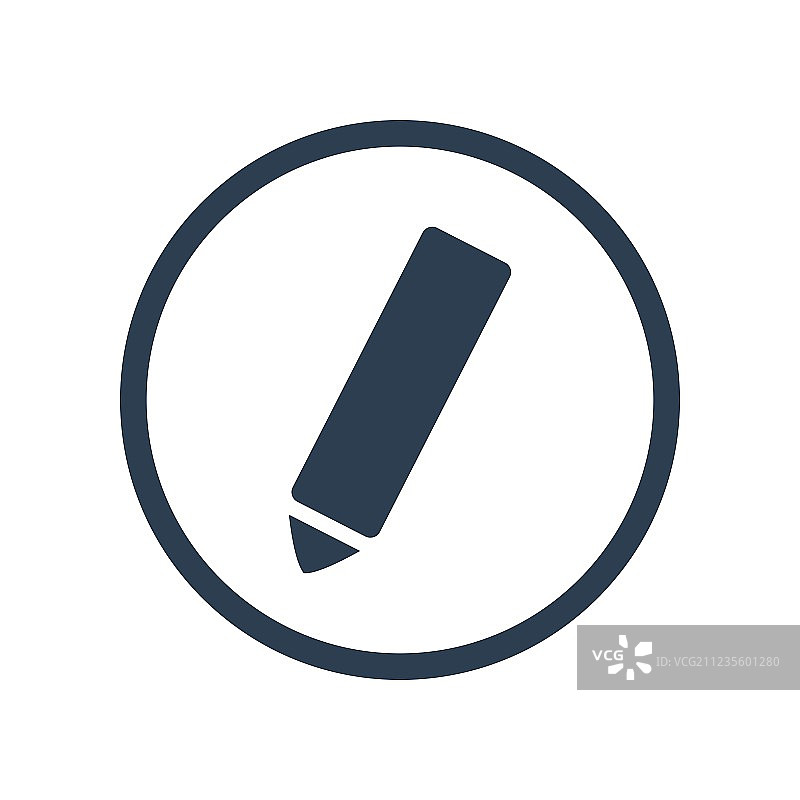 扁平风格铅笔图标图片素材