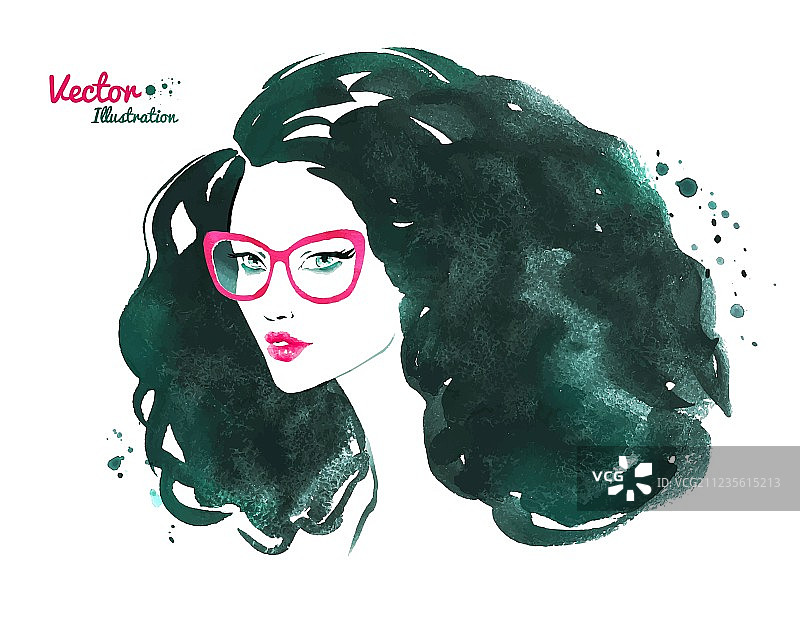 一个年轻女子的肖像图片素材