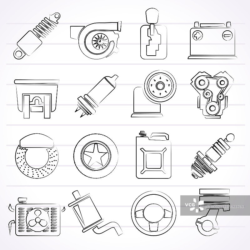 汽车零件与服务图标图片素材