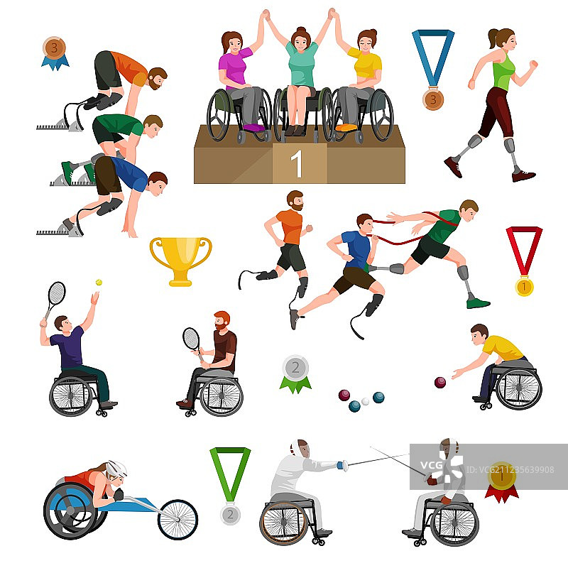 残疾人体育运动图片素材