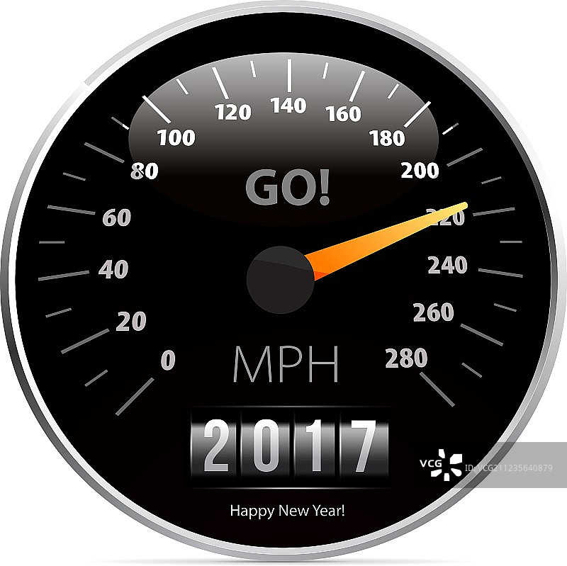 2017年汽车速度计日历图片素材