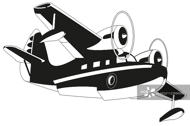 复古水上飞机图片素材