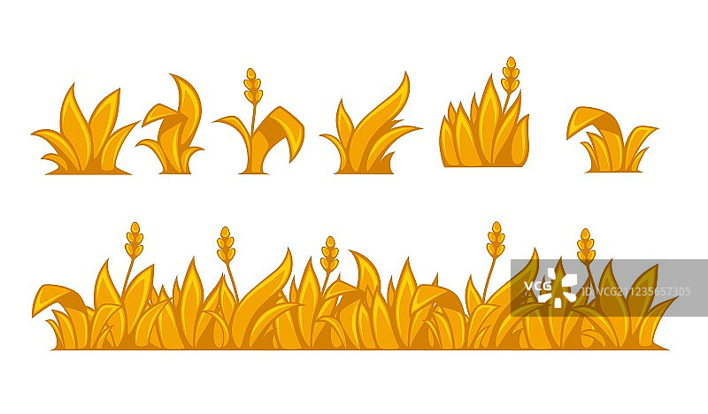麦穗水平边框图案图片素材