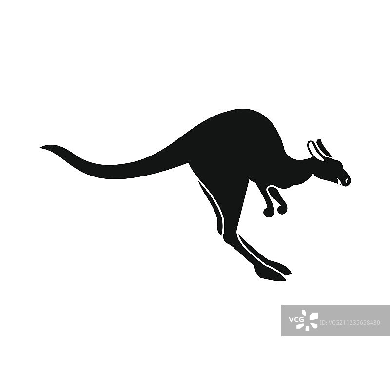 简约风格袋鼠图标图片素材