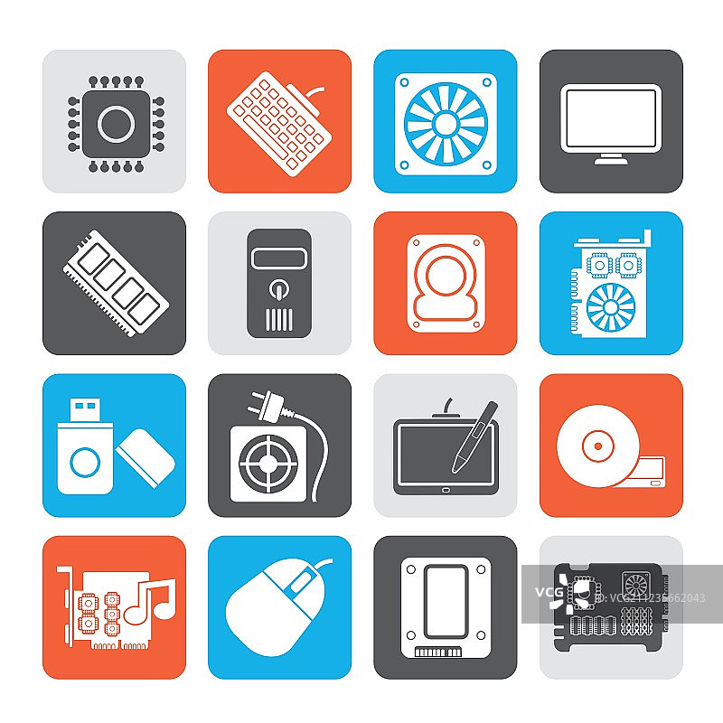 电脑零件图标图片素材