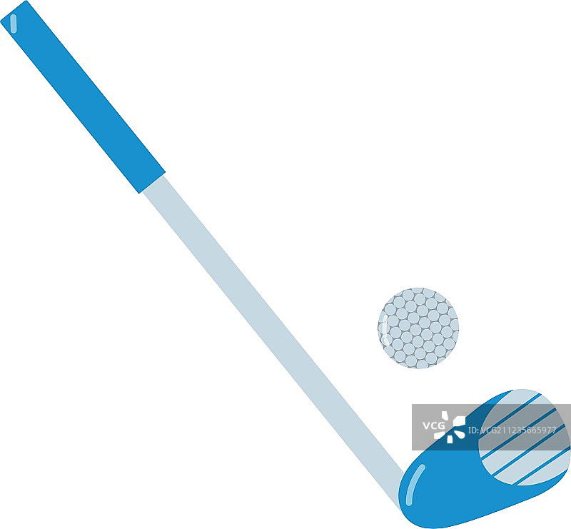 白色背景上的高尔夫推杆和高尔夫球图片素材