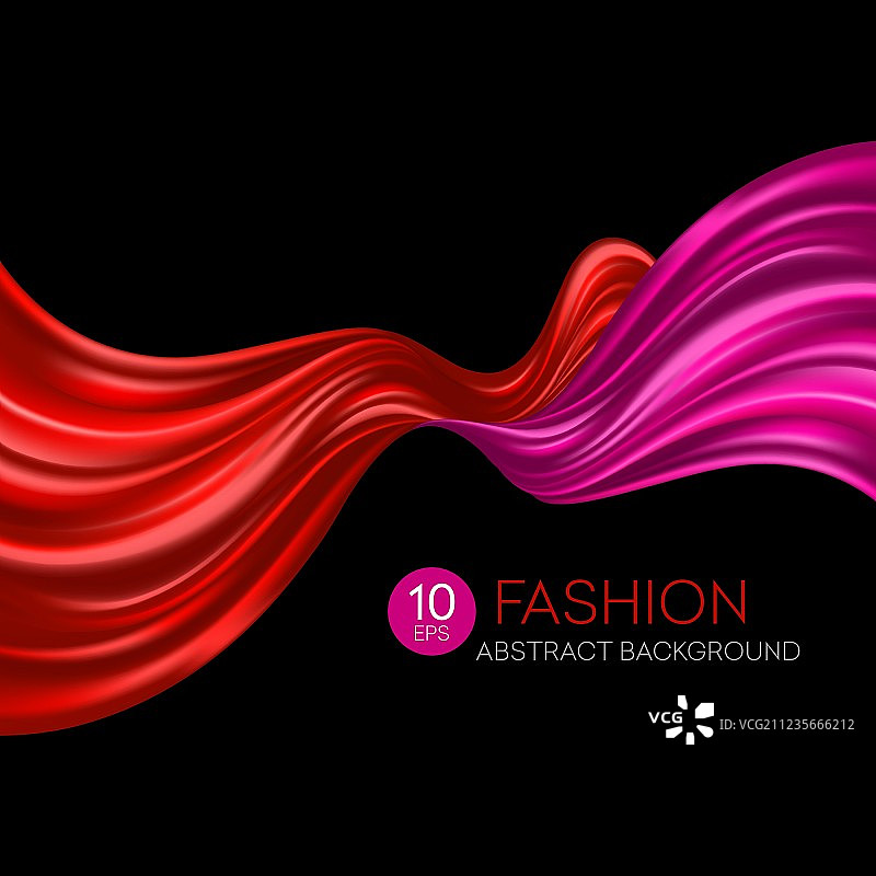 红色飞舞丝绸时尚背景图片素材