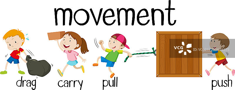 不同动作的孩子们图片素材