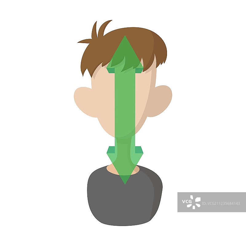 男人点头表示同意卡通图标图片素材