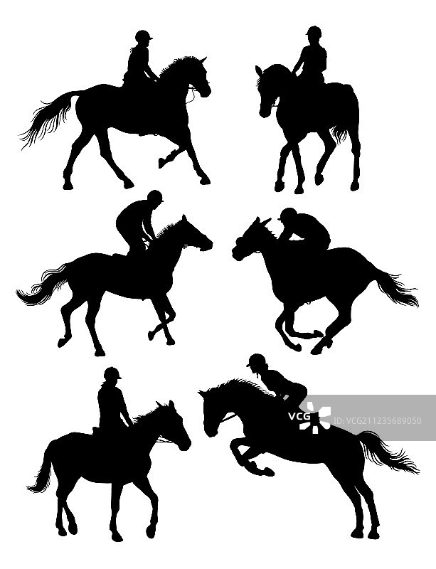 马术运动剪影图片素材