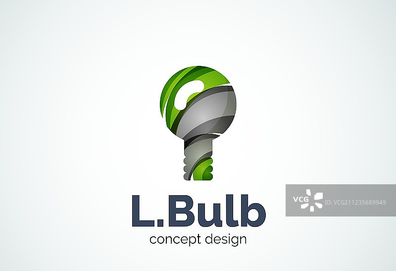 新创意能源灯泡Logo模板图片素材