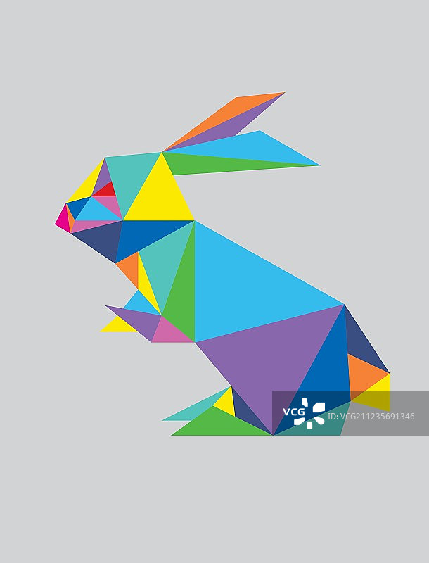 几何兔子图片素材