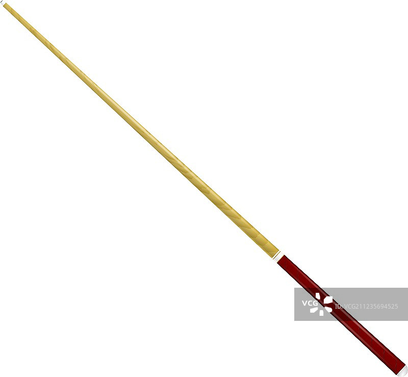 白色背景上的台球杆图片素材