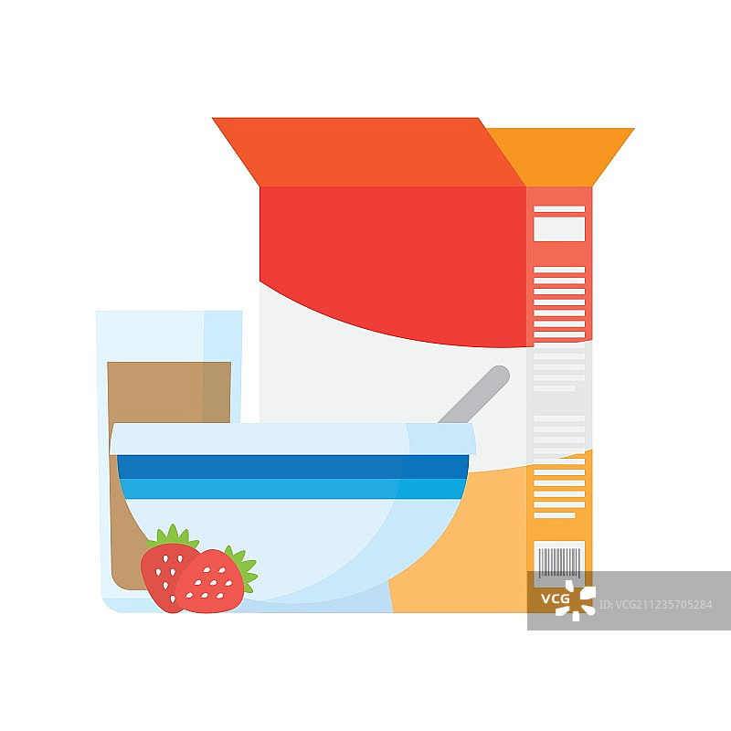 早餐麦片碗图片素材