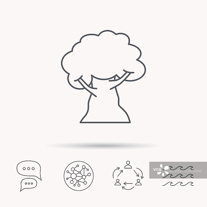 橡树图标，森林木牌图片素材