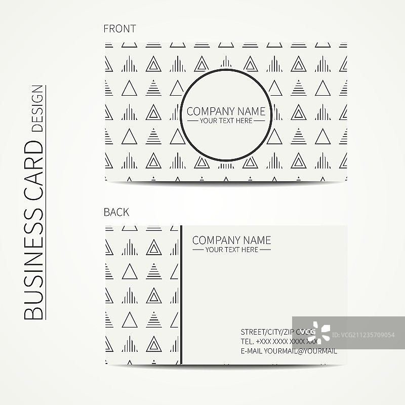 Delta trigon简约名片设计图片素材