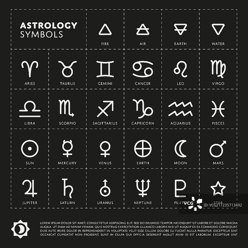 星座符号图片素材