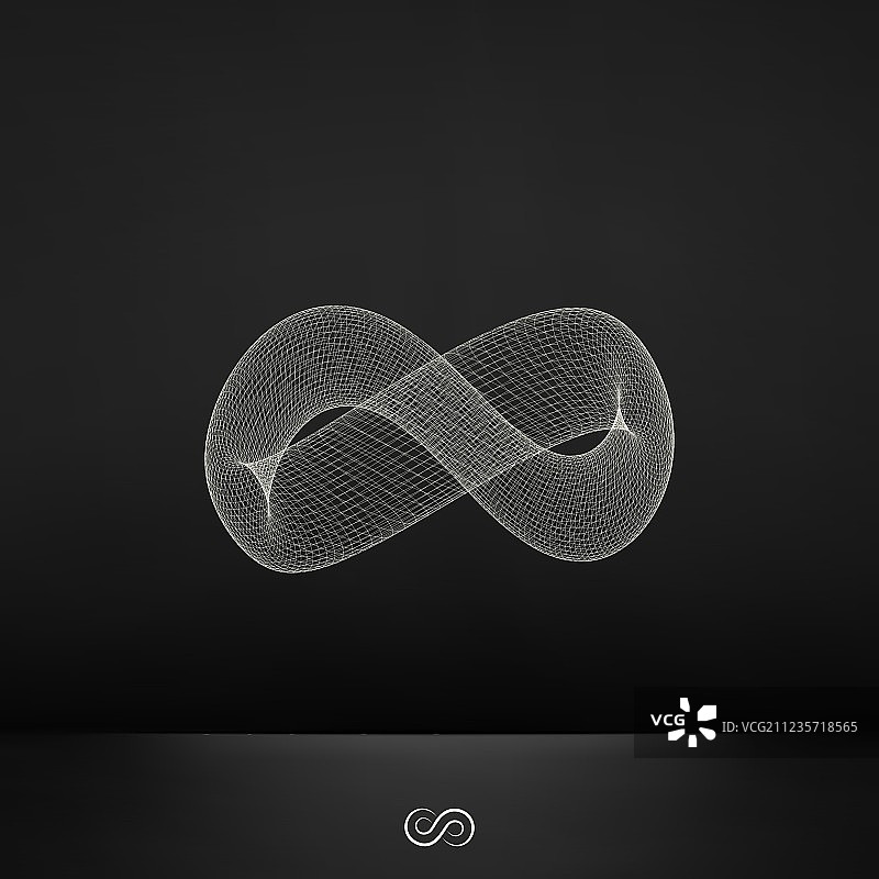 抽象3D无限符号设计元素标志图片素材