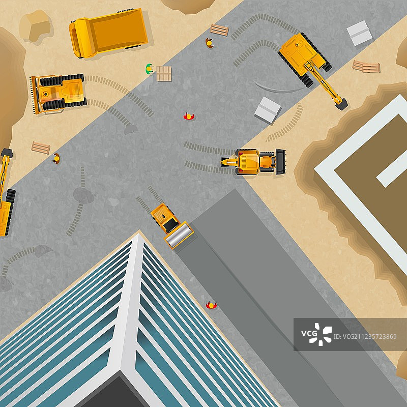 建筑工具俯视海报图片素材