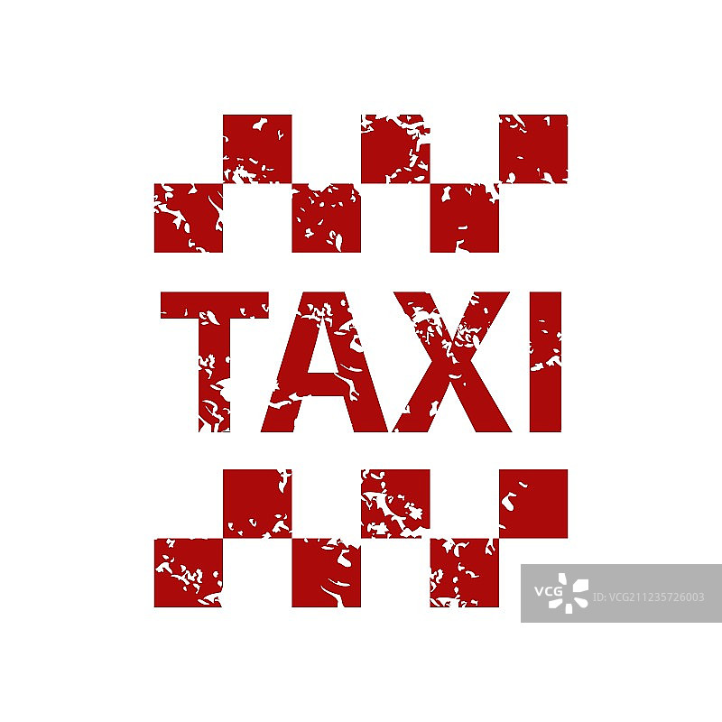 红色做旧出租车标志图片素材