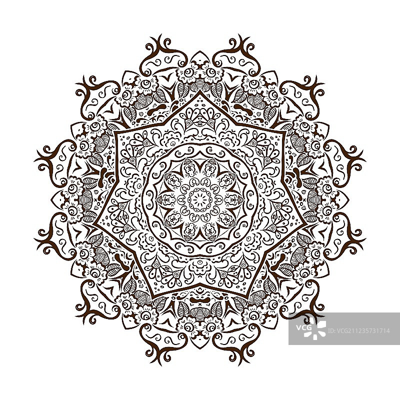 印度复古圆形图案图片素材