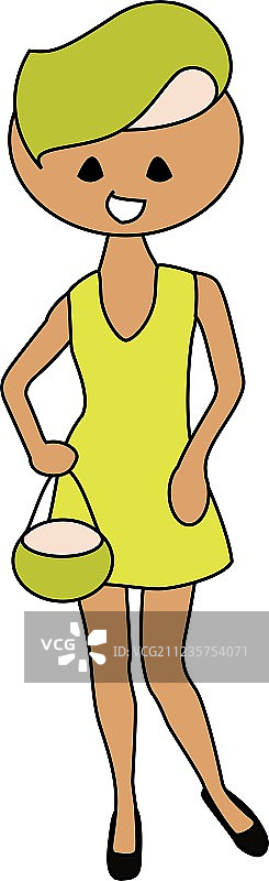 手提包的女人图片素材