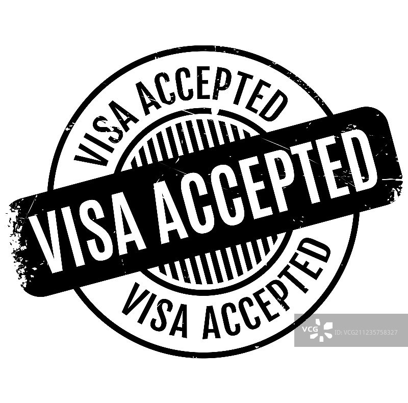 接受Visa橡胶印章图片素材
