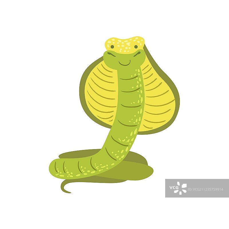 眼镜蛇风格化儿童画图片素材