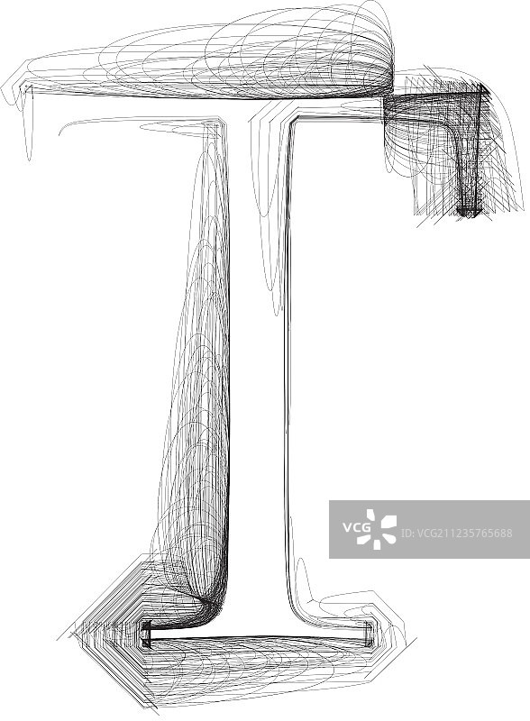 手绘字体字母T图片素材