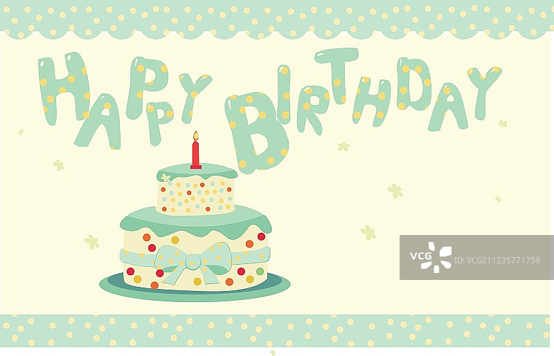 可爱的生日贺卡图片素材