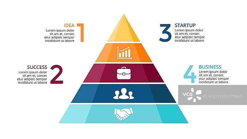 金字塔向上箭头信息图图片素材