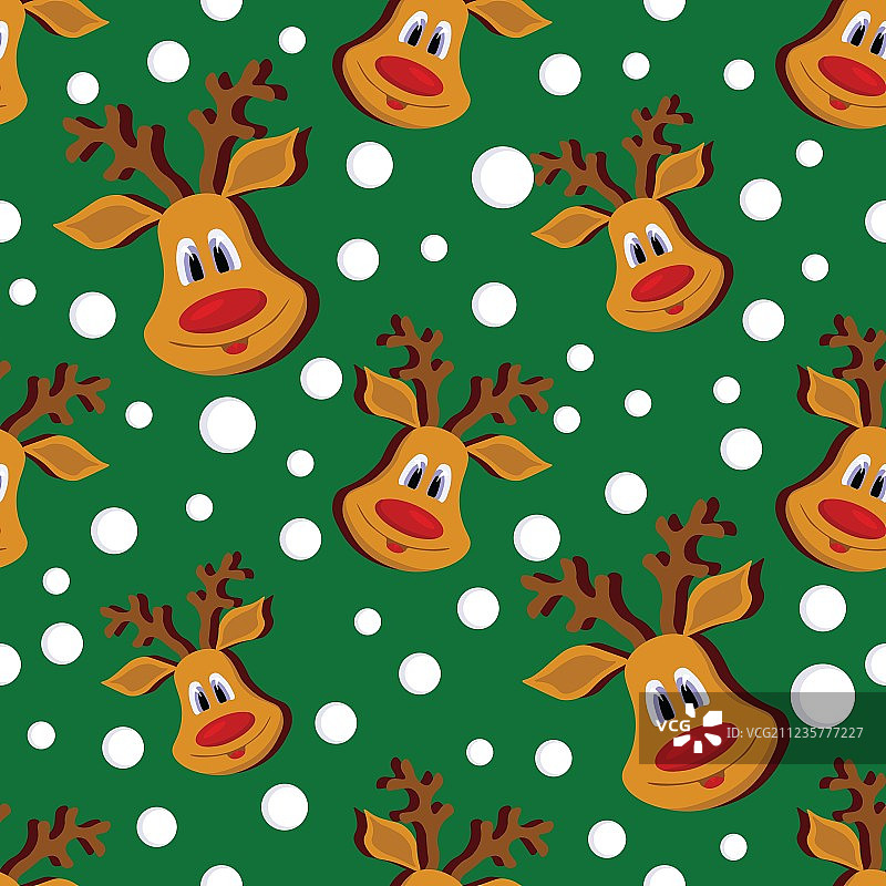 小鹿无缝圣诞图案图片素材