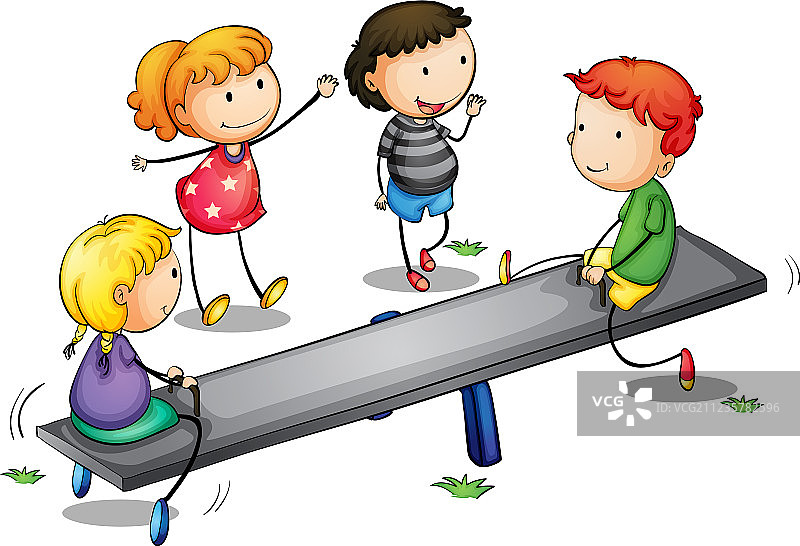 儿童跷跷板图片素材