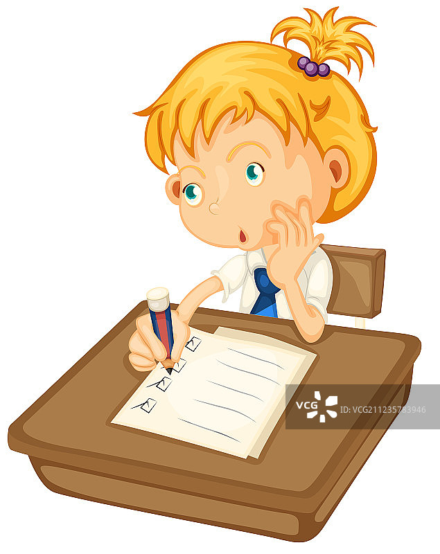 学习中的女孩图片素材