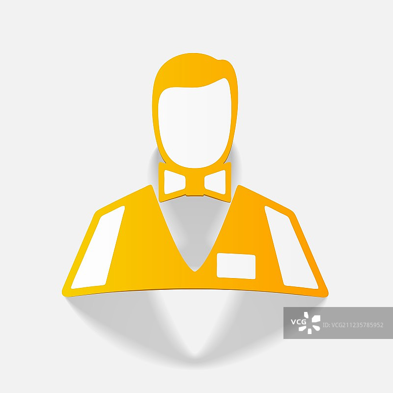 逼真设计元素：赌场荷官图片素材