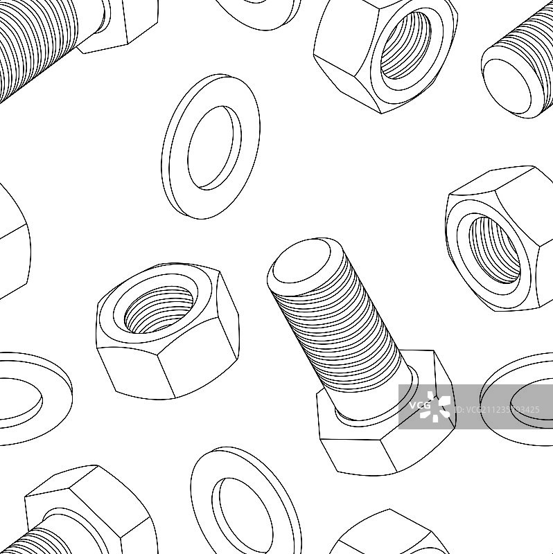 不锈钢螺栓和螺母无缝壁纸图片素材