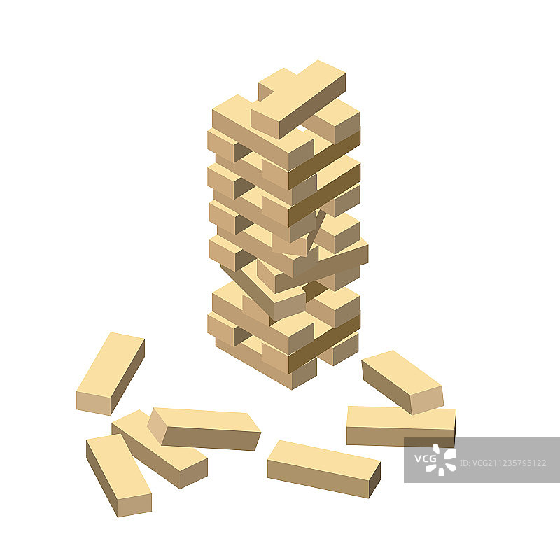 木制积木游戏图片素材