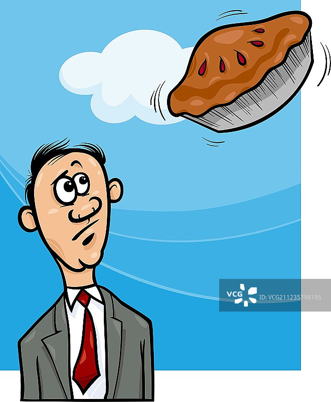 空中楼阁的卡通说法图片素材