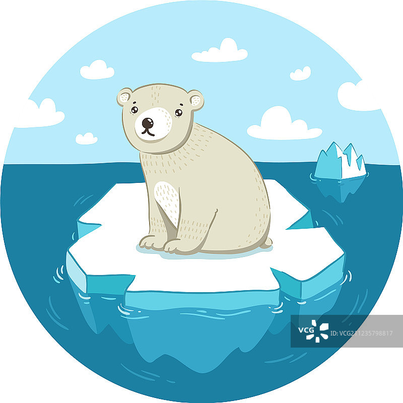 冰面上的北极熊图片素材