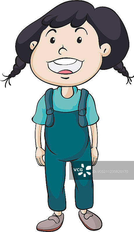 一个女孩图片素材