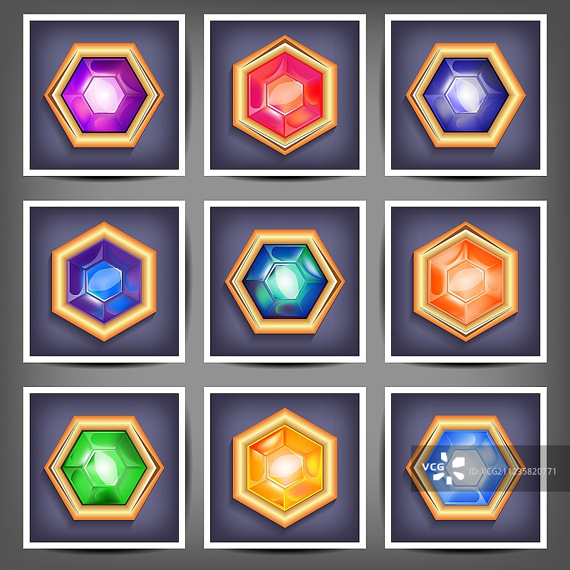 水晶图标集图片素材