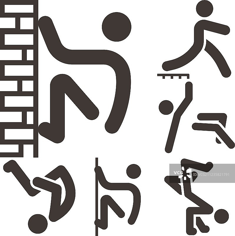 跑酷图标集图片素材