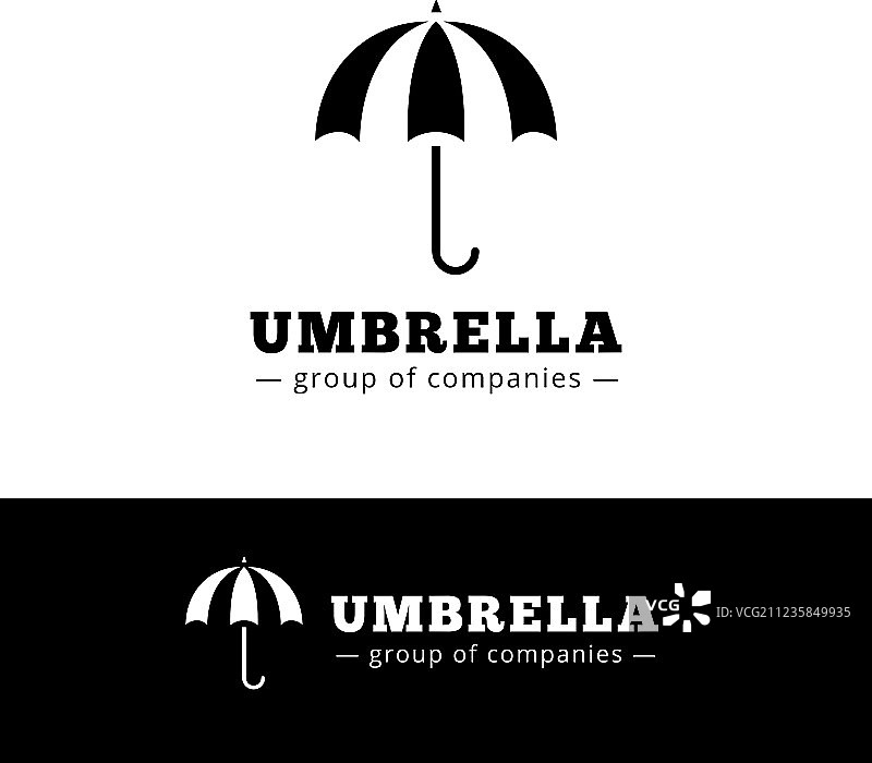 简约黑色雨伞标志图片素材
