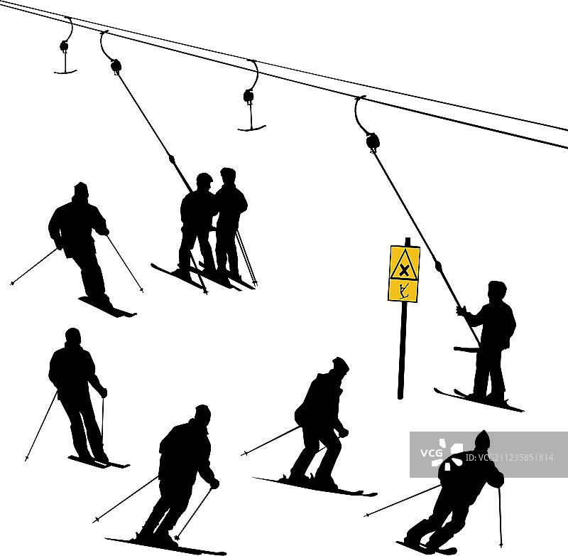 滑雪缆车图片素材